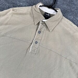 Vintage Levis Silver Tab Polo Shirt Mens Large Gray Short Sleeve Casual 1990's